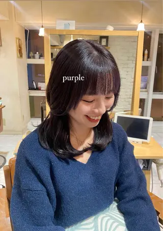 ミディアム 上野 莉菜のヘアスタイル