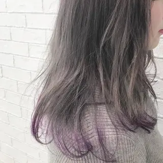 セミロング カラー 松岡 恭弘のヘアスタイル