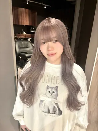 ロング カラー 透明感カラー.似合わ せ🎀amika🎀のヘアスタイル