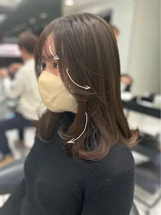 パーマ 垢抜けヘア 韓国ヘア銀座近下菜央のヘアスタイル