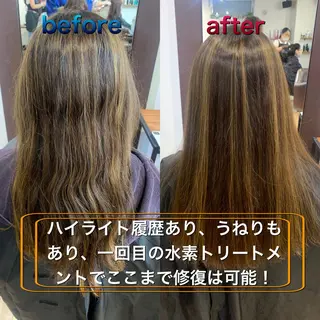 ロング ハイライト✨髪質改善 TAKAさんです😊のヘアスタイル
