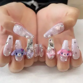 ネイル 🌈🐰 saki. m 🐰🌈のネイルデザイン