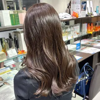 ロング カラー ヘアアレンジ ブリーチなしカラー /ベージュ/安形翔のヘアスタイル