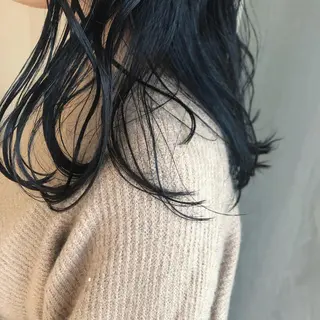 セミロング カラー やまもと さえのヘアスタイル