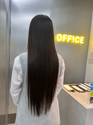 ロング 乾かすだけでサラ艶に /髪質改善西村涼太のヘアスタイル
