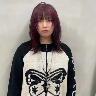 ミディアム カラー ブロンド／ブリーチ 【SITY.】のヘアスタイル