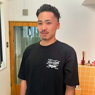 パーマ メンズ nishido ハイライト/メンズのヘアスタイル