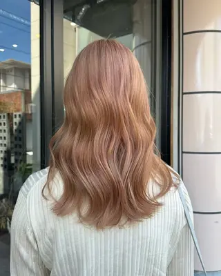 セミロング カラー ブリーチなし/暖色/ 透明感/ririkaのヘアスタイル