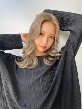 ミディアム カラー ヘアアレンジ GiseL天神カラー 髪質改善/ブリーチのヘアスタイル