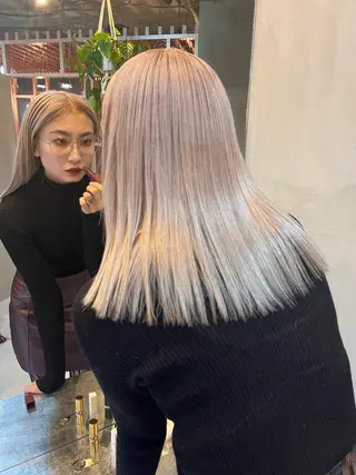 ロング ハイトーンカラー🍑 心斎橋のヘアスタイル