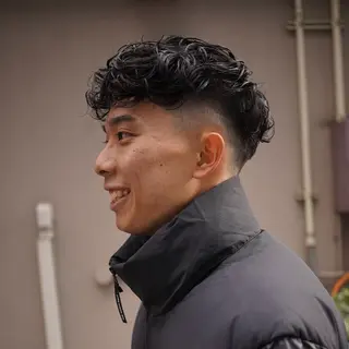 ショート パーマ メンズ GAKU 岳人のヘアスタイル