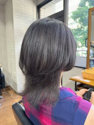 セミロング カラー ✨ハイトーン カラー福岡拓也✨のヘアスタイル