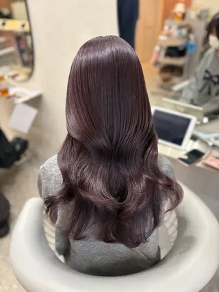 ロング カラー 新宿/韓国ヘア 中明度カラー/かやのヘアスタイル