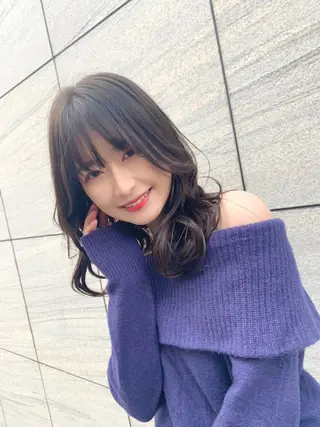 ミディアム カラー ♠️暗髪レイヤー♠️ 中山唯斗のヘアスタイル