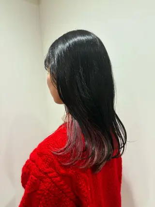 ミディアム カラー オリーブヘア🫒/ ハイライト/志賀のヘアスタイル