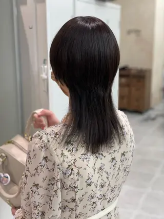 ミディアム ショーヤ/ブリーチ /バレイヤージュのヘアスタイル