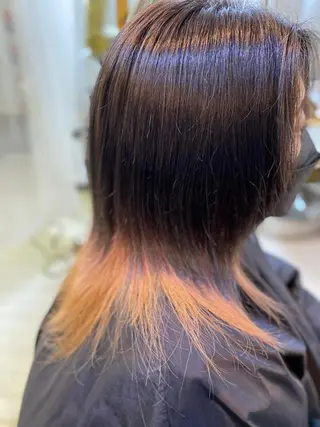 セミロング カラー CRADLE Takeuchiのヘアスタイル