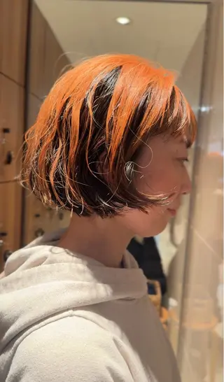 ショート カラー ボブ/ショート 吉田竣のヘアスタイル