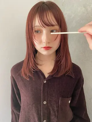 ミディアム カラー 森貴裕/ベージュ/ パーマ/オリーブのヘアスタイル