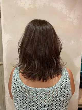 ミディアム カラー 森 早希絵のヘアスタイル