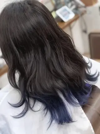 セミロング カラー メンズパーマ 本多のヘアスタイル