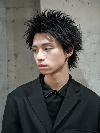 ショート メンズ RIKU/ニュアンス /波巻き/ハイライトのヘアスタイル