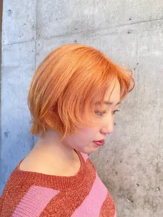 セミロング カラー 横浜美容室/暖色系 michika🌹のヘアスタイル