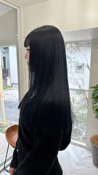 ロング カラー オリーブ/縮毛♡ Natsuno🩰のヘアスタイル