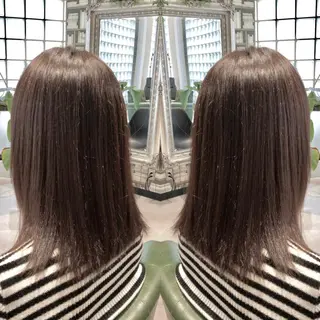 ミディアム カラー パーマ ヘアアレンジ tocca所属・毎月通える価格♪ 杉本真基のヘアスタイル