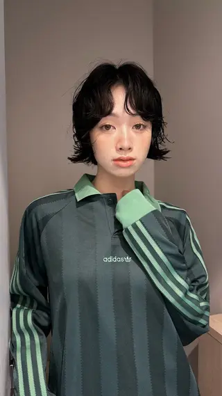 ショート ✨カジュアルボブ パーマ✨河野瑠太のヘアスタイル