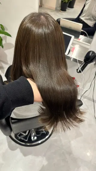 ミディアム カラー 艶感×抜け感hair /ReLit 正源のヘアスタイル