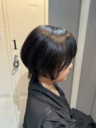 ショート カラー 巻けるケア縮毛矯正✨ ケアカラー✨山下のヘアスタイル