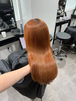 ロング カラー ヘアアレンジ 💗暖色特化ピンク/ 赤髪💗HARUNAのヘアスタイル