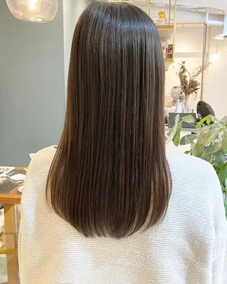 セミロング カラー パーマ OVER→三軒茶屋 /縮毛矯正・髪質改善のヘアスタイル