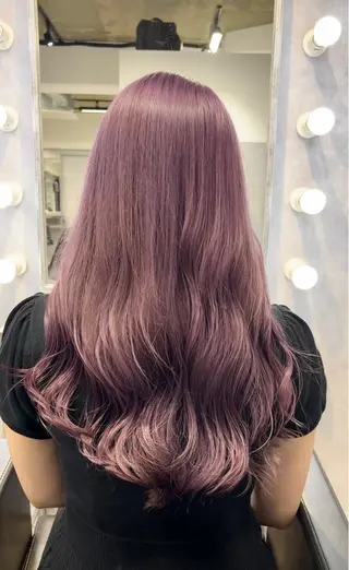 セミロング カラー mimiiy梅田 中崎町ハイトーンのヘアスタイル