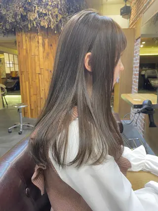 ロング カラー パーマ ヘアアレンジ シェアサロン salowin所属・✨ブリーチなし透明感 カラー🥇ユースケのヘアスタイル