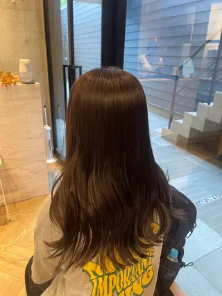 ロング カラー 愛莉/ラベンダー/ ベージュ/ブラウンのヘアスタイル