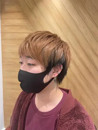 ショート カラー メンズ 鈴村 大介のヘアスタイル