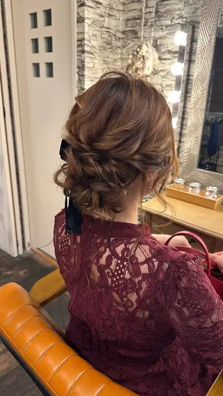 セミロング ヘアアレンジ hair make  Lucciのヘアスタイル