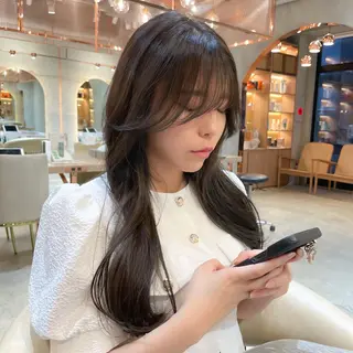 ロング カラー レイヤー/韓国ヘア 縮毛矯正🫧鈴木颯のヘアスタイル