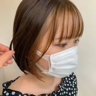 ミディアム カラー "小顔カット" Fuko.のヘアスタイル