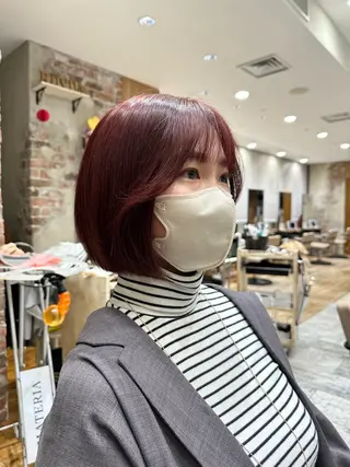 ショート レイヤー/艶カラー 韓国/石戸谷海斗のヘアスタイル