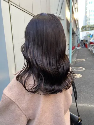 セミロング カラー ヘアアレンジ 透明感ラベンダー💗 SHOのヘアスタイル