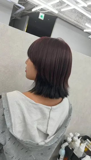 ミディアム 💋艶髪縮毛/ カラー💋まいのヘアスタイル