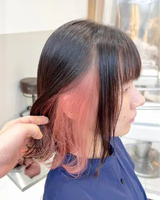 セミロング カラー 🌱メンズパーマ🌱 篠崎 はやとのヘアスタイル