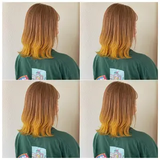 ミディアム カラー ヘアアレンジ 竹内啓太 ボブのヘアスタイル