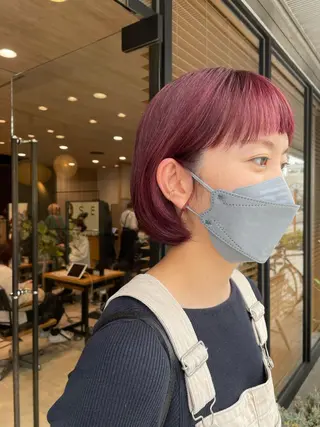 ショート カラー 似合わせ レイヤー須川のヘアスタイル