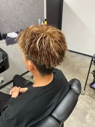 ショート カラー パーマ メンズ メンズ専門 カラーリスト 神谷のヘアスタイル