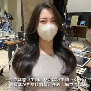 ロング カラー レイヤー/顔周り /透明感🩶高橋大のヘアスタイル