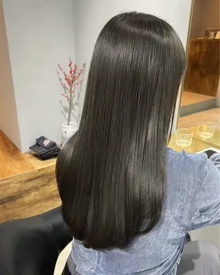 セミロング カラー akane/ボブ /オリーブ/ブラウンのヘアスタイル